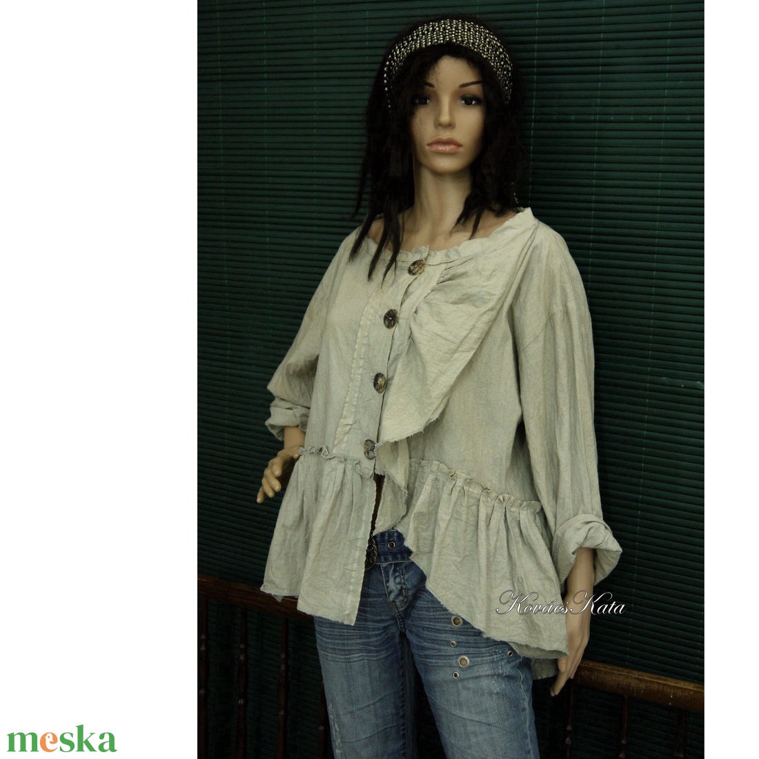 CLARA - bohém babydoll kabátka / homok szürke - ruha & divat - női ruha - kabát - Meska.hu CLARA - bohém babydoll kabátka / homok szürke - ruha & divat - női ruha - kabát - Meska.hu