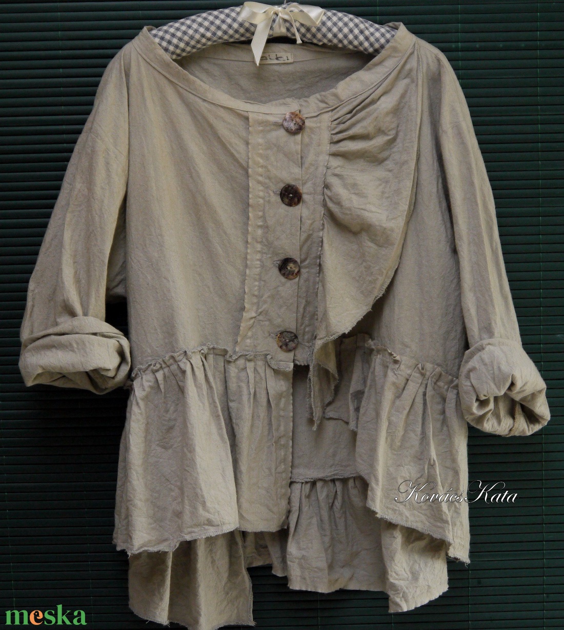 CLARA - bohém babydoll kabátka / homok szürke - ruha & divat - női ruha - kabát - Meska.hu CLARA - bohém babydoll kabátka / homok szürke - ruha & divat - női ruha - kabát - Meska.hu