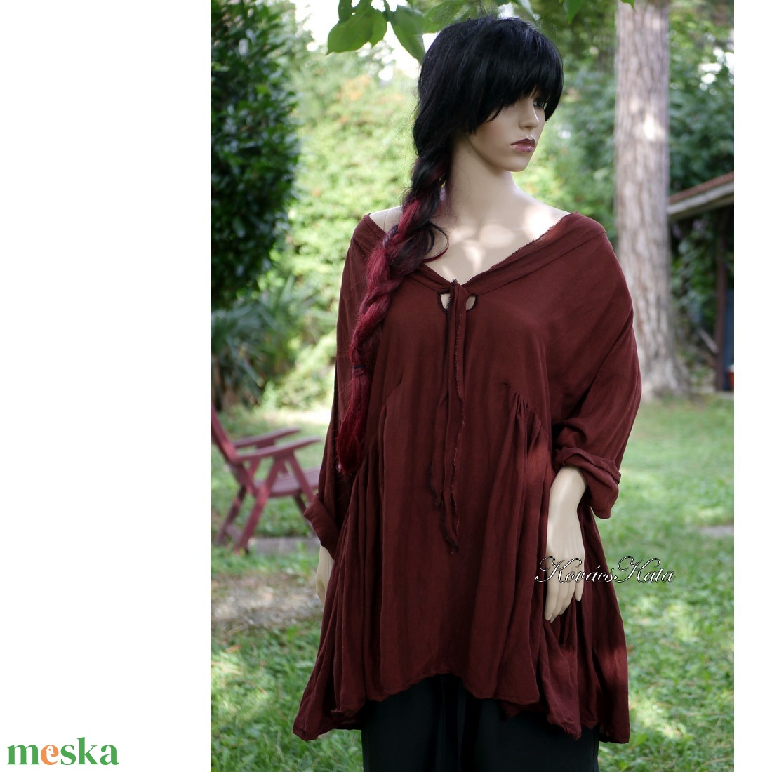 PAULA / csokoládé - lagenlook muszlin-zsorzsett tunika - ruha & divat - női ruha - tunika - Meska.hu PAULA / csokoládé - lagenlook muszlin-zsorzsett tunika - ruha & divat - női ruha - tunika - Meska.hu