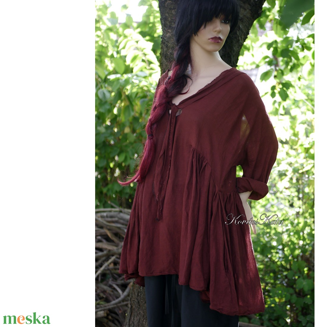 PAULA / csokoládé - lagenlook muszlin-zsorzsett tunika - ruha & divat - női ruha - tunika - Meska.hu PAULA / csokoládé - lagenlook muszlin-zsorzsett tunika - ruha & divat - női ruha - tunika - Meska.hu