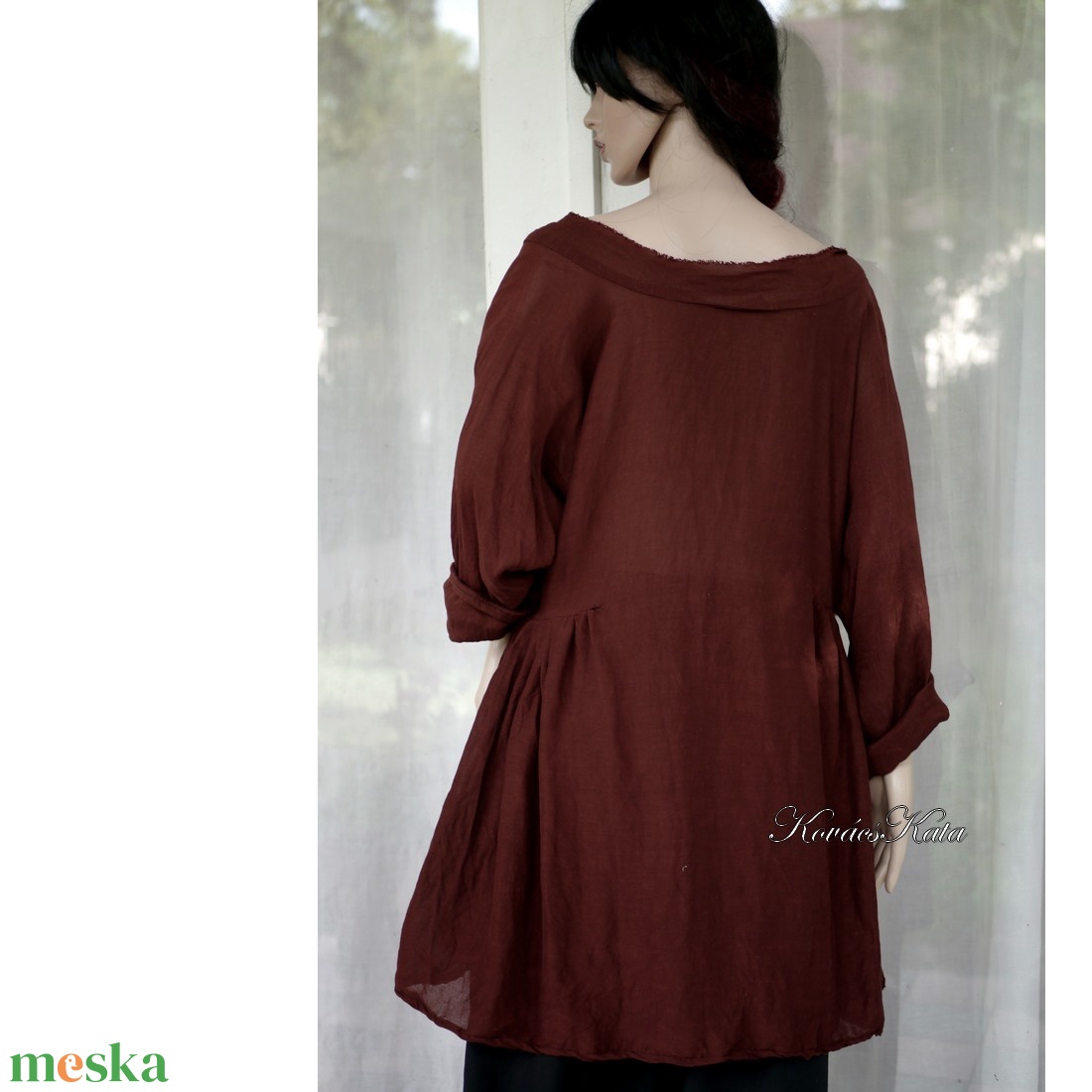 PAULA / csokoládé - lagenlook muszlin-zsorzsett tunika - ruha & divat - női ruha - tunika - Meska.hu PAULA / csokoládé - lagenlook muszlin-zsorzsett tunika - ruha & divat - női ruha - tunika - Meska.hu