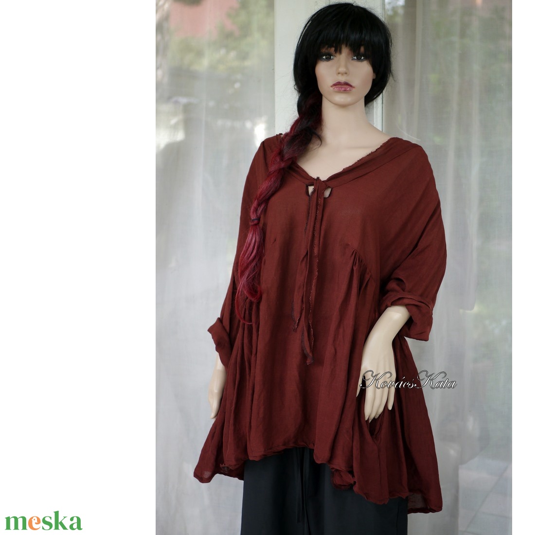 PAULA / csokoládé - lagenlook muszlin-zsorzsett tunika - ruha & divat - női ruha - tunika - Meska.hu PAULA / csokoládé - lagenlook muszlin-zsorzsett tunika - ruha & divat - női ruha - tunika - Meska.hu