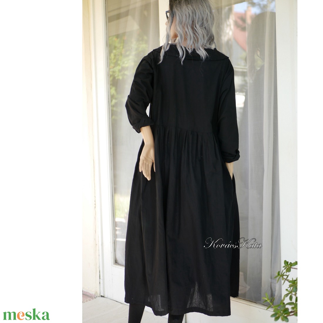 EDNA - pamutvászon babydoll ruha / fekete - ruha & divat - női ruha - ruha - Meska.hu EDNA - pamutvászon babydoll ruha / fekete - ruha & divat - női ruha - ruha - Meska.hu