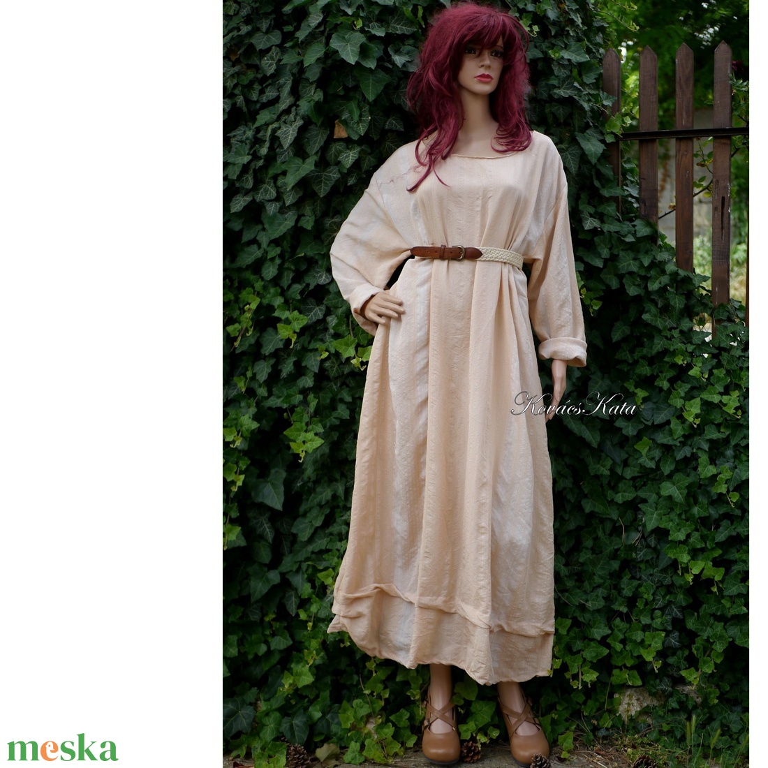 MÓNIKA - A-vonalú ingruha, kaftánruha gézruha / zöld, ekrü - ruha & divat - női ruha - ruha - Meska.hu MÓNIKA - A-vonalú ingruha, kaftánruha gézruha / zöld, ekrü - ruha & divat - női ruha - ruha - Meska.hu