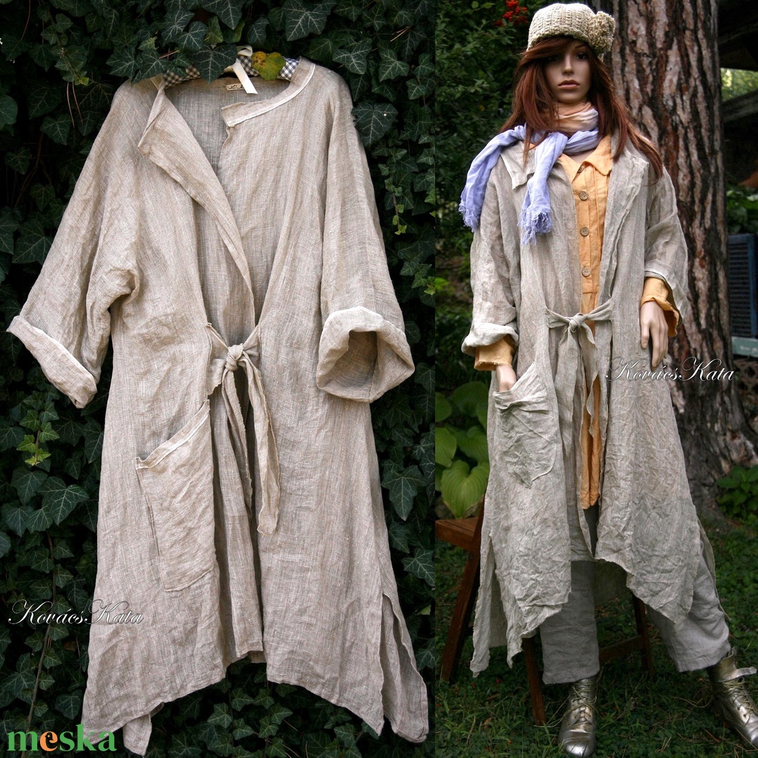 LEN-KAFTÁN - lagenlook flax lengéz kabátka - ruha & divat - női ruha - kabát - Meska.hu LEN-KAFTÁN - lagenlook flax lengéz kabátka - ruha & divat - női ruha - kabát - Meska.hu