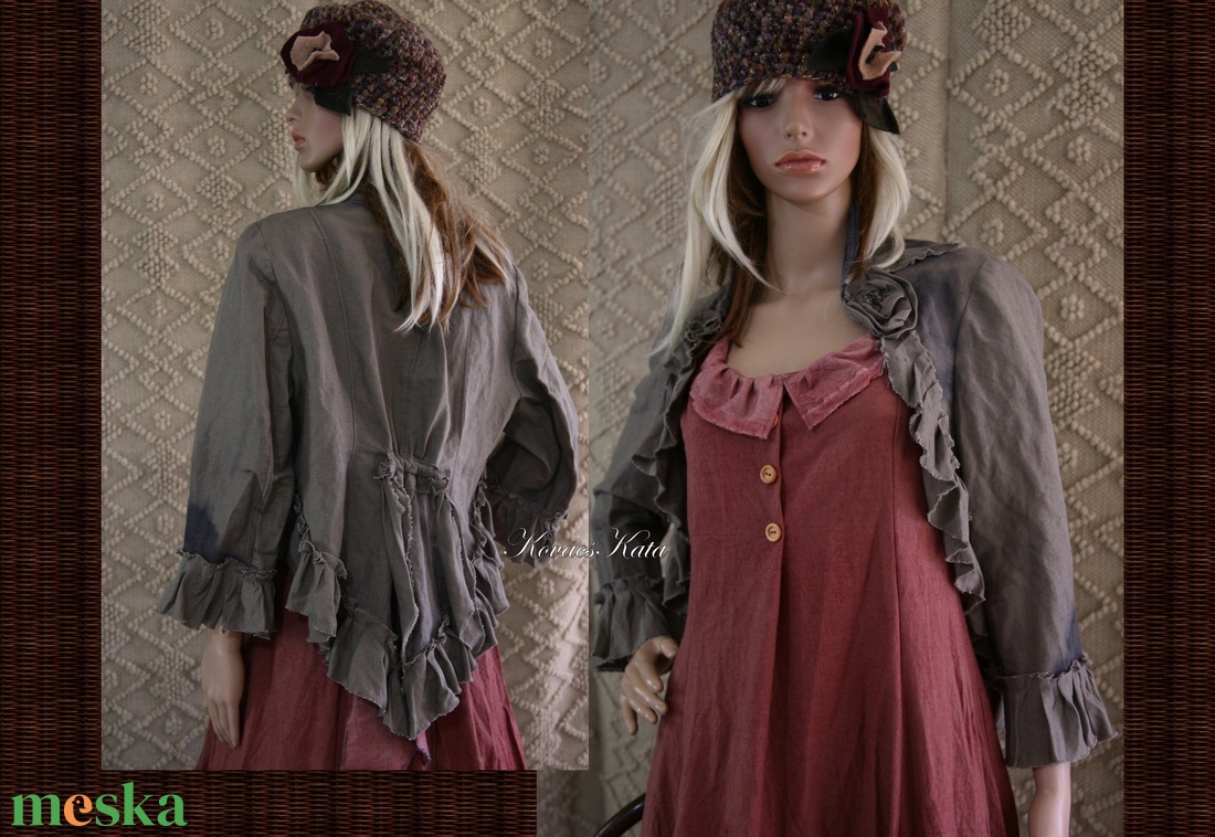HANGA - romantikus lagenlook boleró kabátka - ruha & divat - női ruha - kabát - Meska.hu HANGA - romantikus lagenlook boleró kabátka - ruha & divat - női ruha - kabát - Meska.hu