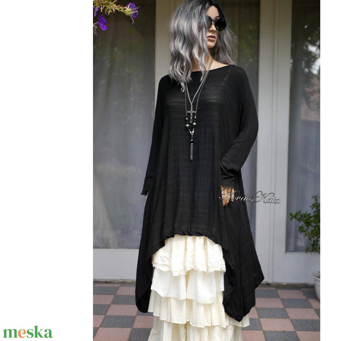 GÉSA-TUNIKA - jacquard jersey lagenlook tunika - ruha & divat - női ruha - ruha - Meska.hu GÉSA-TUNIKA - jacquard jersey lagenlook tunika - ruha & divat - női ruha - ruha - Meska.hu