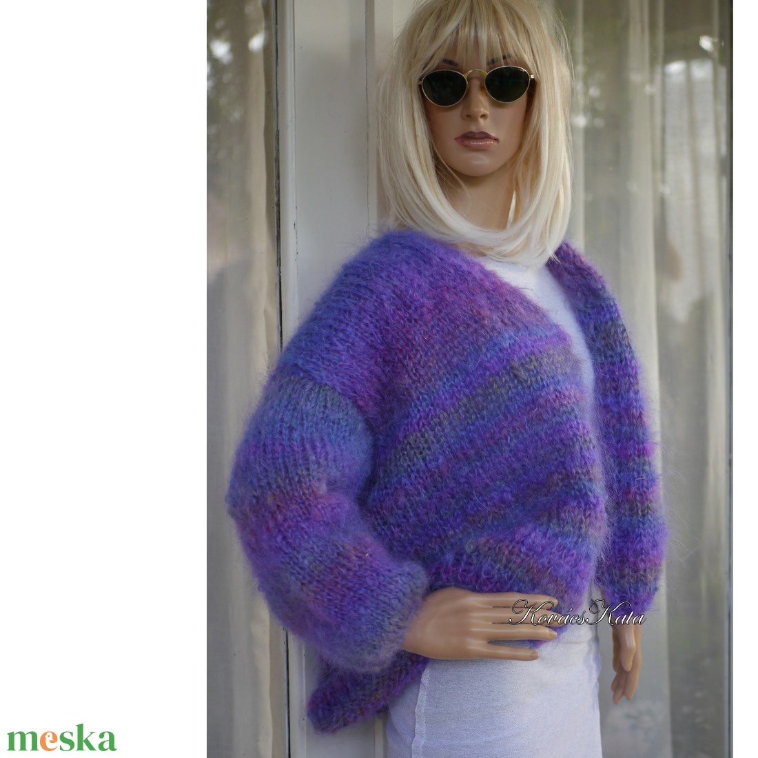 JOY MOHER-BOMBER - exkluzív kézzel kötött mohair kardigán, pulóver - ruha & divat - női ruha - pulóver - Meska.hu JOY MOHER-BOMBER - exkluzív kézzel kötött mohair kardigán, pulóver - ruha & divat - női ruha - pulóver - Meska.hu