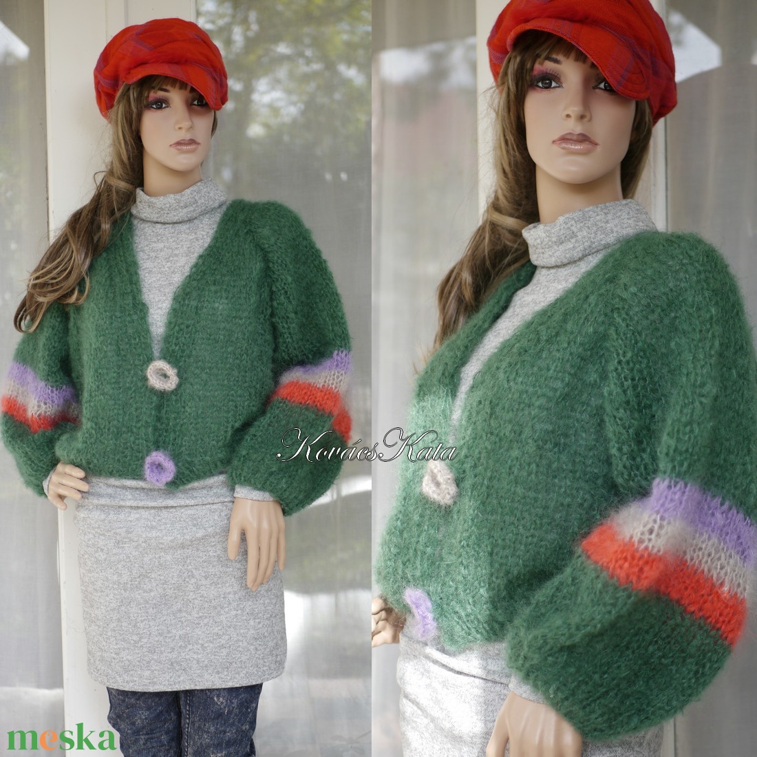 SZONJA MOHAIR BOMBER - exkluzív kid-mohair kézzel kötött kardigán, pulóver / borostyán - ruha & divat - női ruha - pulóver - Meska.hu SZONJA MOHAIR BOMBER - exkluzív kid-mohair kézzel kötött kardigán, pulóver / borostyán - ruha & divat - női ruha - pulóver - Meska.hu