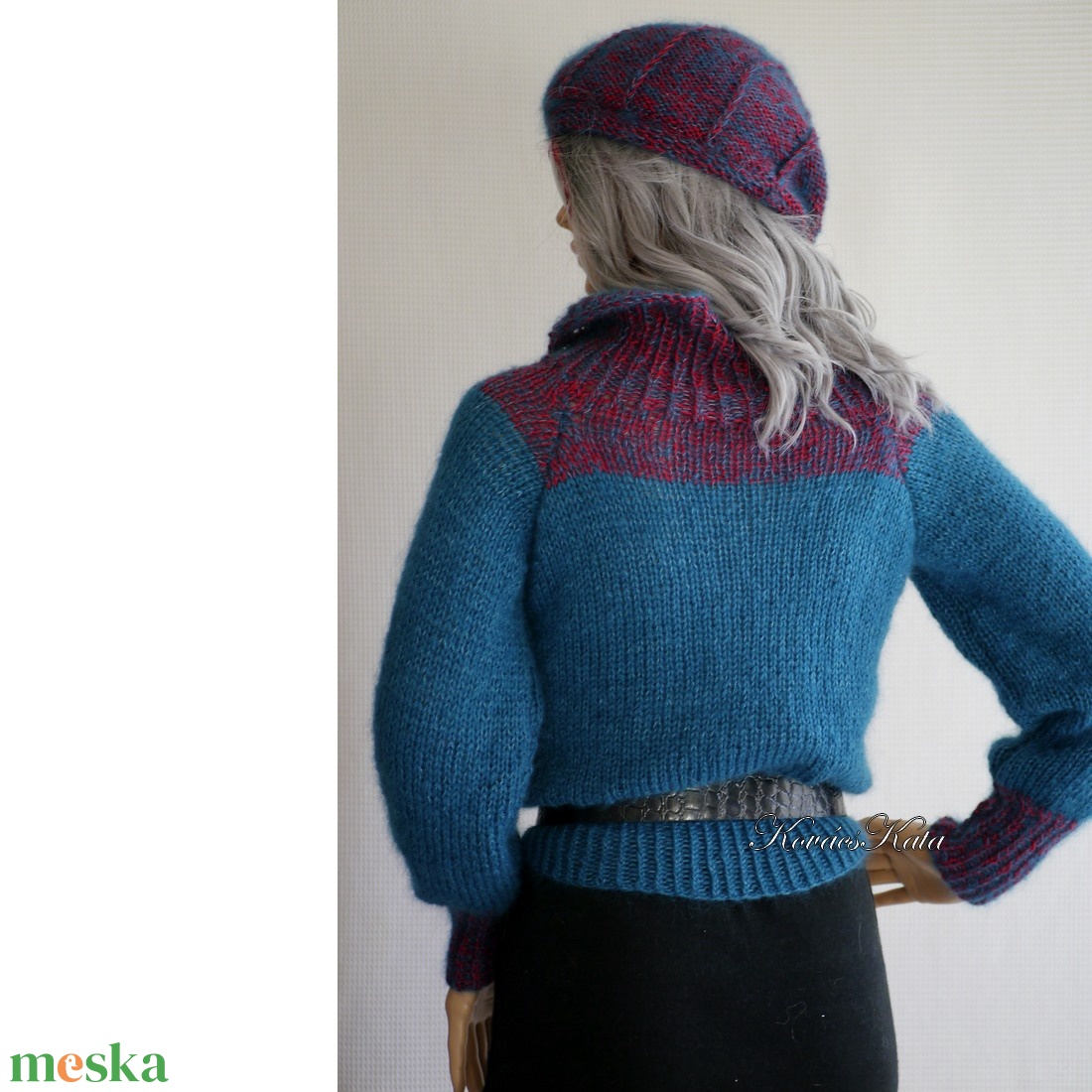 MADLEN / kasmír - exkluzív kézzel kötött VIP merinó-kasmír silk-mohair pulóver / petrol-meggy - ruha & divat - női ruha - pulóver - Meska.hu MADLEN / kasmír - exkluzív kézzel kötött VIP merinó-kasmír silk-mohair pulóver / petrol-meggy - ruha & divat - női ruha - pulóver - Meska.hu