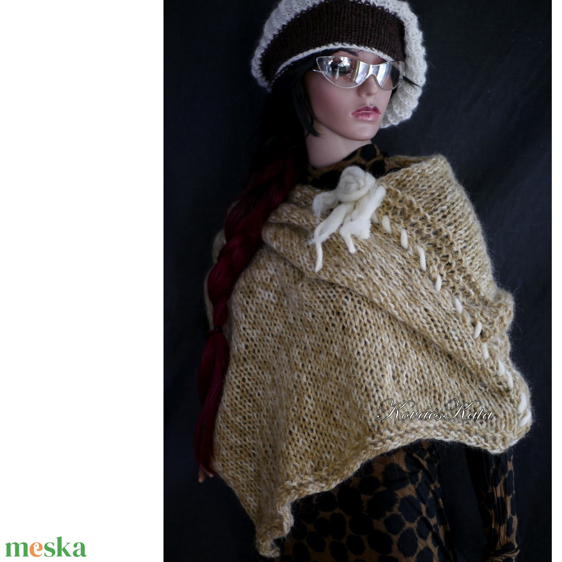 MOHER PONCSÓ - extravagáns kézzel kötött mohair stóla, vállkendő - ruha & divat - sál, sapka, kendő - vállkendő - Meska.hu MOHER PONCSÓ - extravagáns kézzel kötött mohair stóla, vállkendő - ruha & divat - sál, sapka, kendő - vállkendő - Meska.hu
