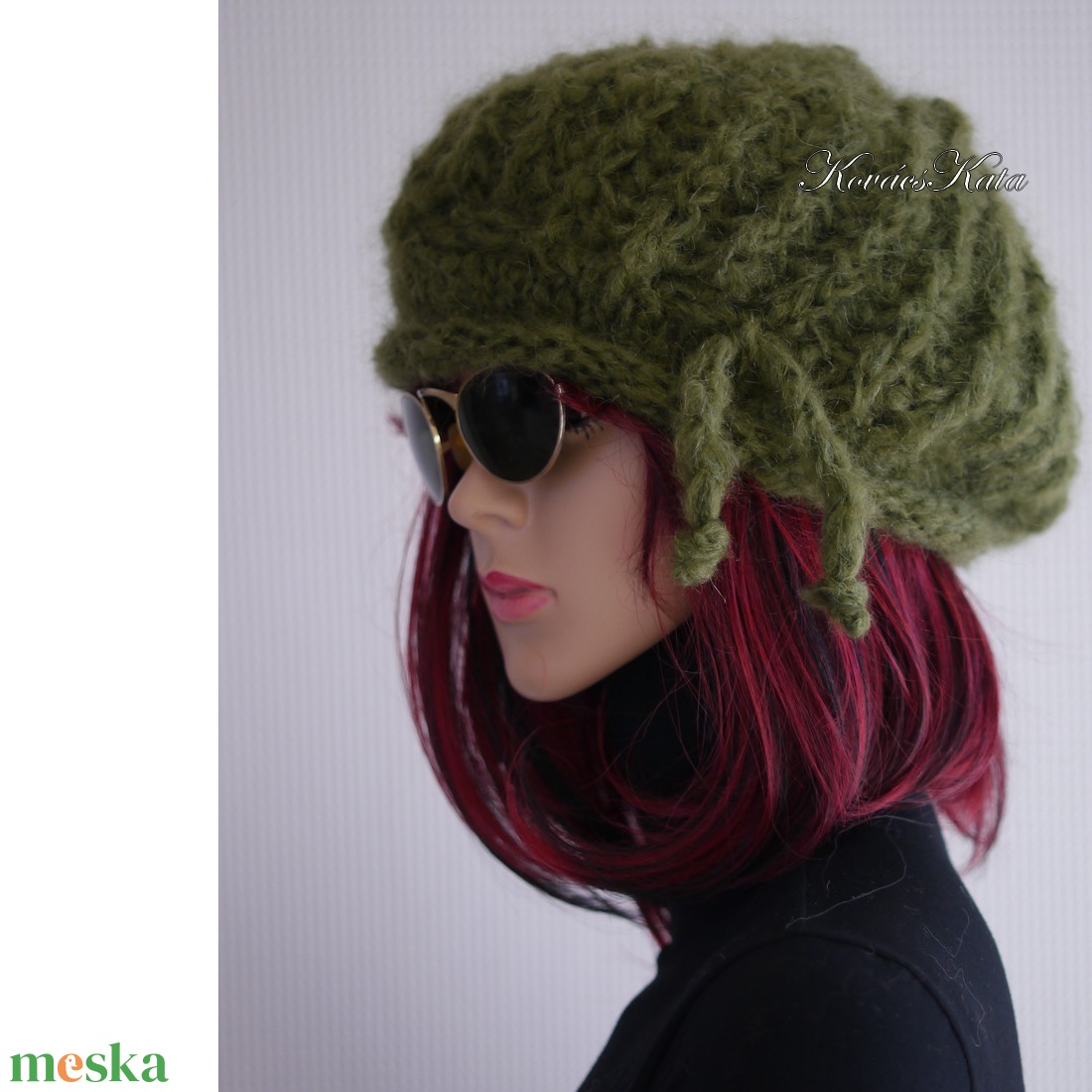 DORA / olív - extravagáns kézzel kötött chunky mohair gomba sapka - ruha & divat - sál, sapka, kendő - sapka - Meska.hu DORA / olív - extravagáns kézzel kötött chunky mohair gomba sapka - ruha & divat - sál, sapka, kendő - sapka - Meska.hu