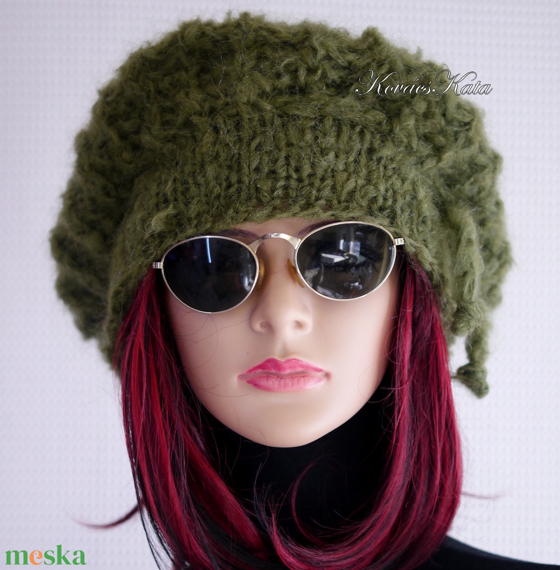 DORA / olív - extravagáns kézzel kötött chunky mohair gomba sapka - ruha & divat - sál, sapka, kendő - sapka - Meska.hu DORA / olív - extravagáns kézzel kötött chunky mohair gomba sapka - ruha & divat - sál, sapka, kendő - sapka - Meska.hu