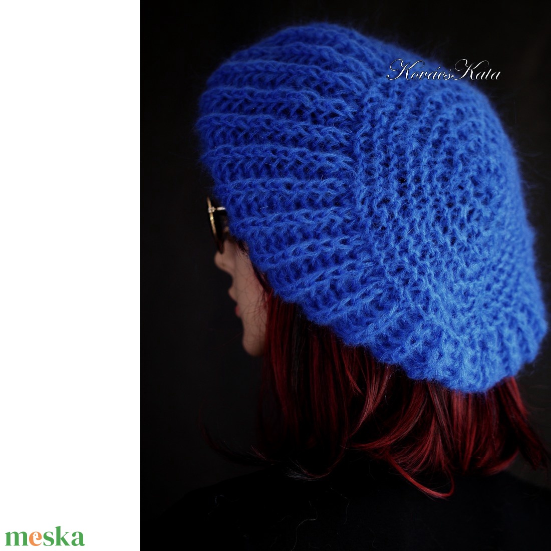 BORBÁLA / royal - exkluzív kézzel kötött kidsilk mohair gomba sapka, barett - ruha & divat - sál, sapka, kendő - sapka - Meska.hu BORBÁLA / royal - exkluzív kézzel kötött kidsilk mohair gomba sapka, barett - ruha & divat - sál, sapka, kendő - sapka - Meska.hu