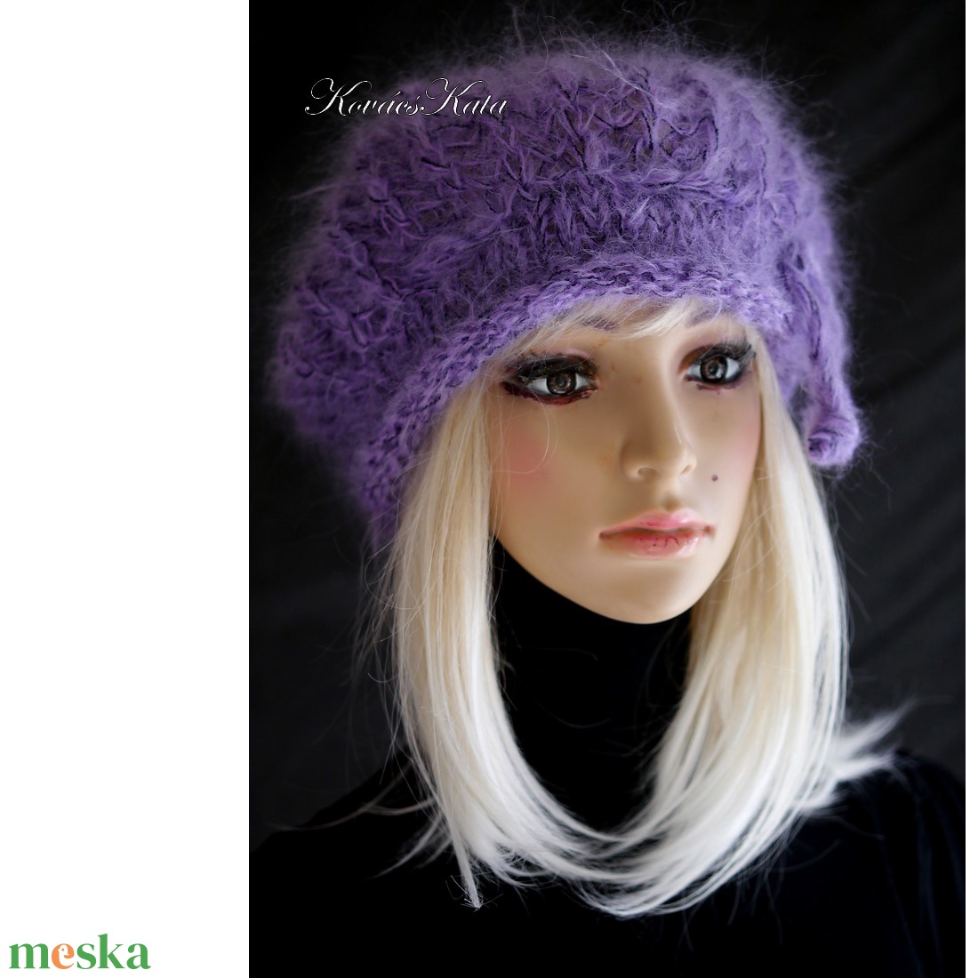 DORA / lila - extravagáns kézzel kötött chunky mohair gomba sapka, barett - ruha & divat - sál, sapka, kendő - sapka - Meska.hu DORA / lila - extravagáns kézzel kötött chunky mohair gomba sapka, barett - ruha & divat - sál, sapka, kendő - sapka - Meska.hu