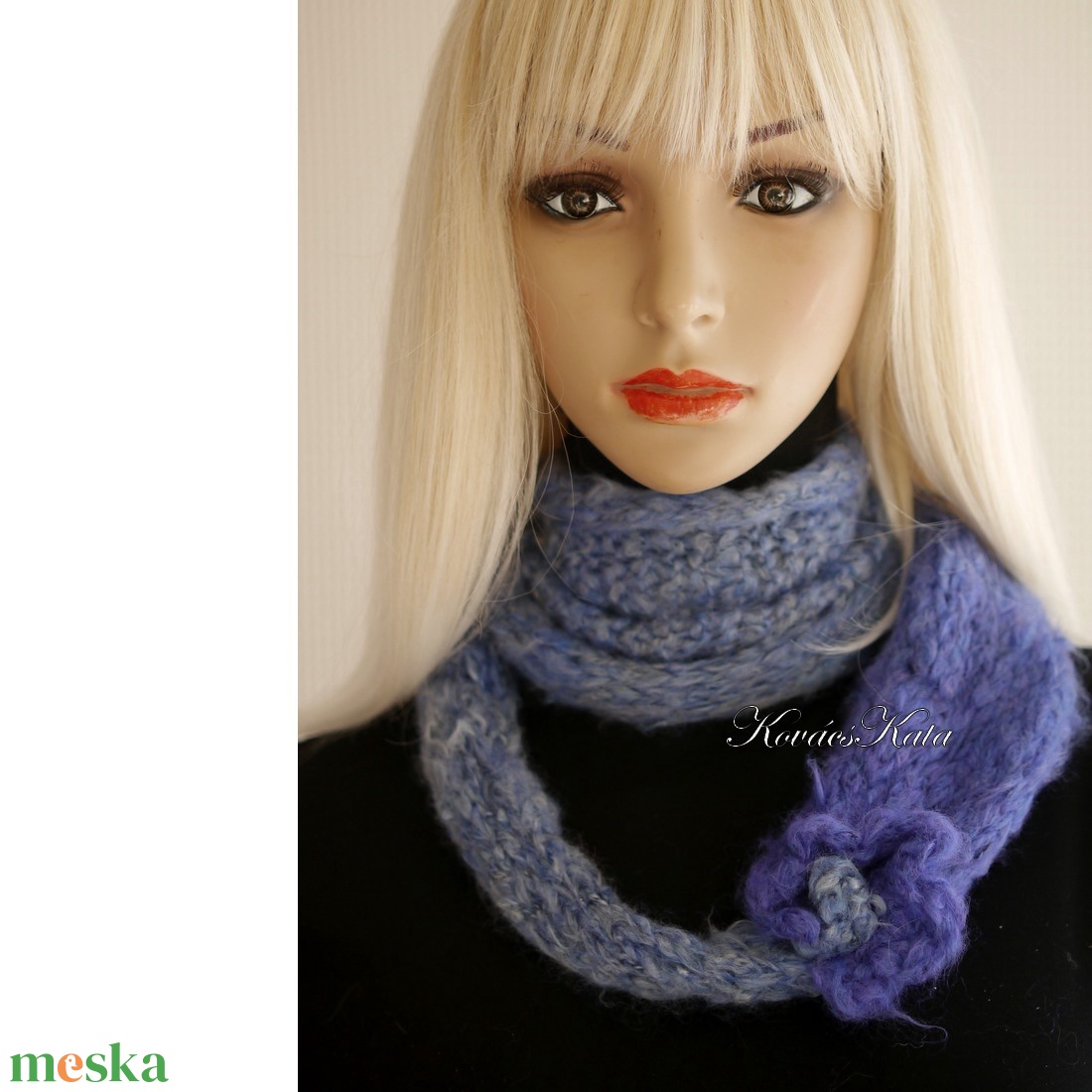 BARKA - kézzel kötött infinity mohair sál fejpánt / kék ombre - ruha & divat - sál, sapka, kendő - sál - Meska.hu BARKA - kézzel kötött infinity mohair sál fejpánt / kék ombre - ruha & divat - sál, sapka, kendő - sál - Meska.hu