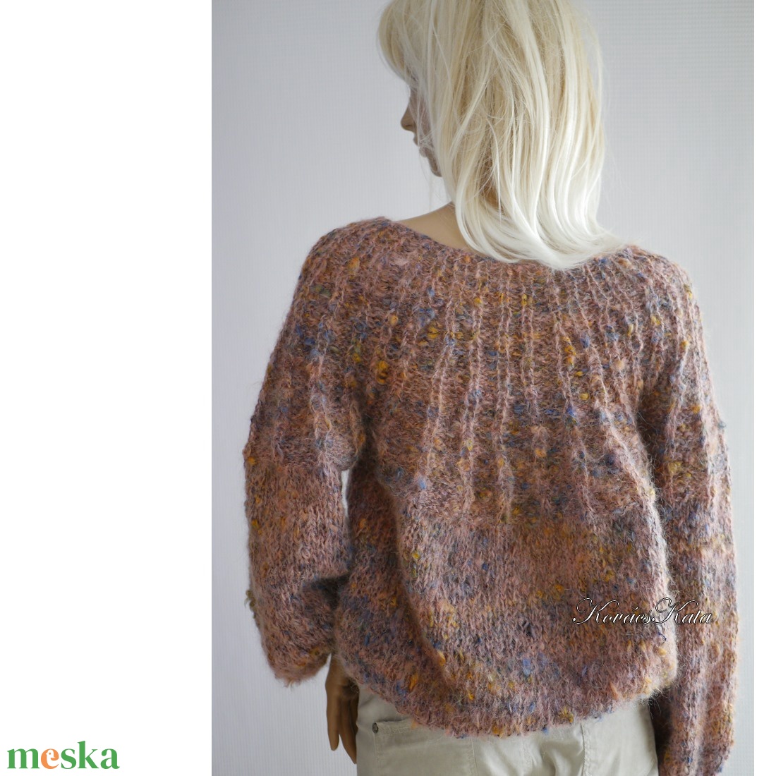 FANNI / fantasy - exkluzív kézzel kötött chunky mohair pulóver  - ruha & divat - női ruha - pulóver - Meska.hu