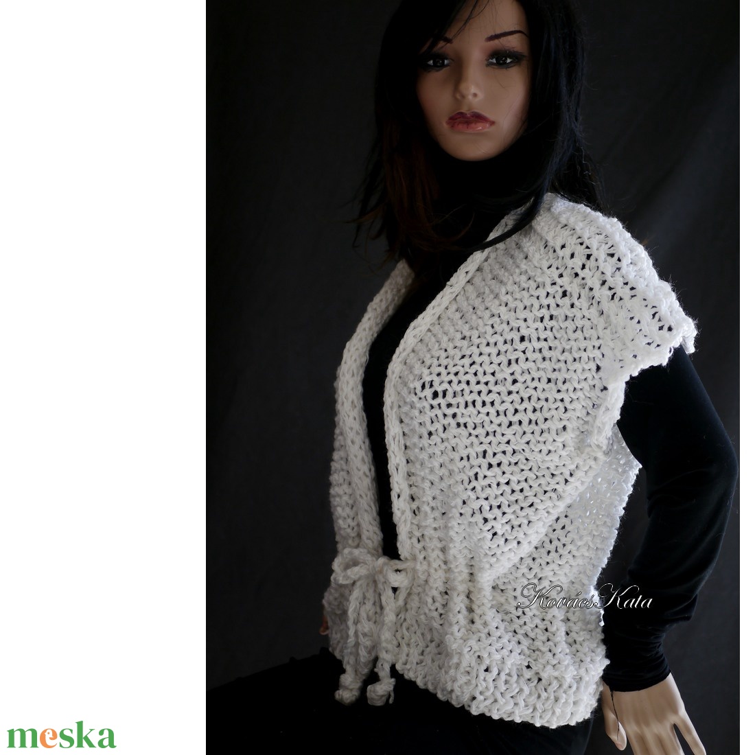 PEARL MELLÉNY - kézzel kötött exkluzív pulóver  - ruha & divat - női ruha - pulóver & kardigán - Meska.hu