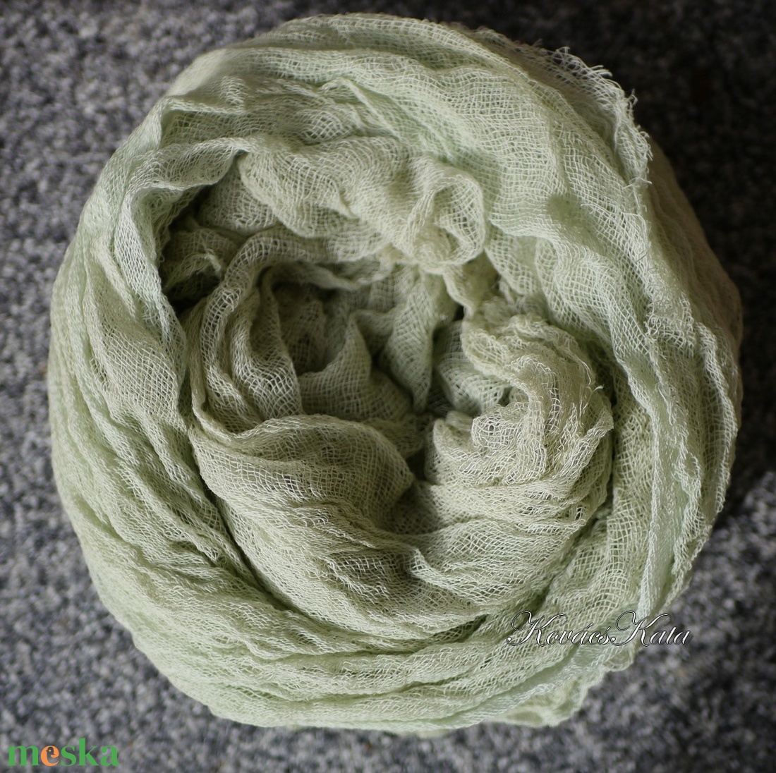 MULL-KENDŐ / menta - batikolt géz sál - ruha & divat - sál, sapka, kendő - sál - Meska.hu MULL-KENDŐ / menta - batikolt géz sál - ruha & divat - sál, sapka, kendő - sál - Meska.hu