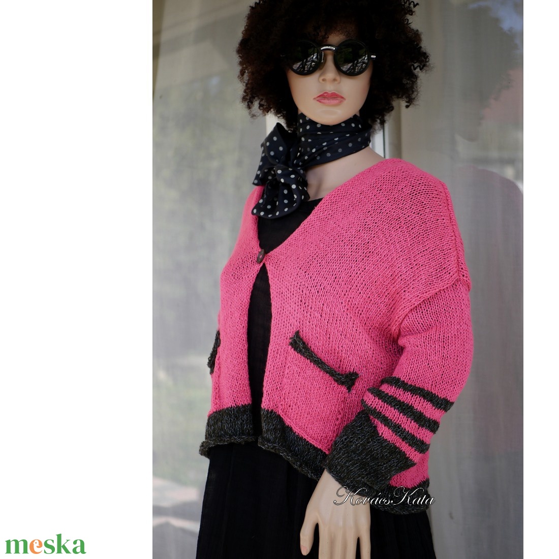 DORKA / pink - bohém tavaszi-nyári kézzel kötött oversize kardigán - ruha & divat - női ruha - pulóver - Meska.hu DORKA / pink - bohém tavaszi-nyári kézzel kötött oversize kardigán - ruha & divat - női ruha - pulóver - Meska.hu