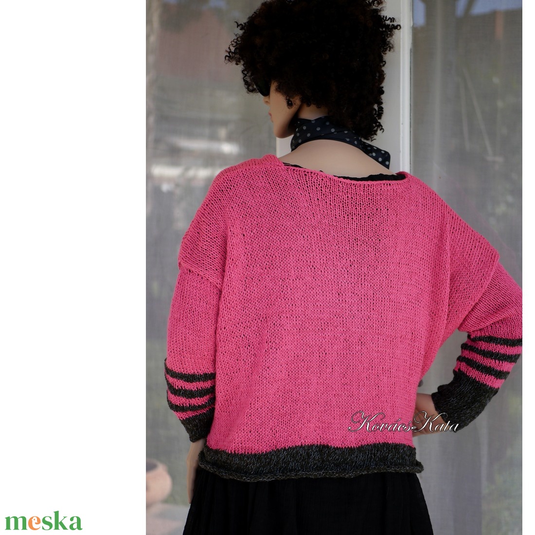 DORKA / pink - bohém tavaszi-nyári kézzel kötött oversize kardigán - ruha & divat - női ruha - pulóver - Meska.hu DORKA / pink - bohém tavaszi-nyári kézzel kötött oversize kardigán - ruha & divat - női ruha - pulóver - Meska.hu