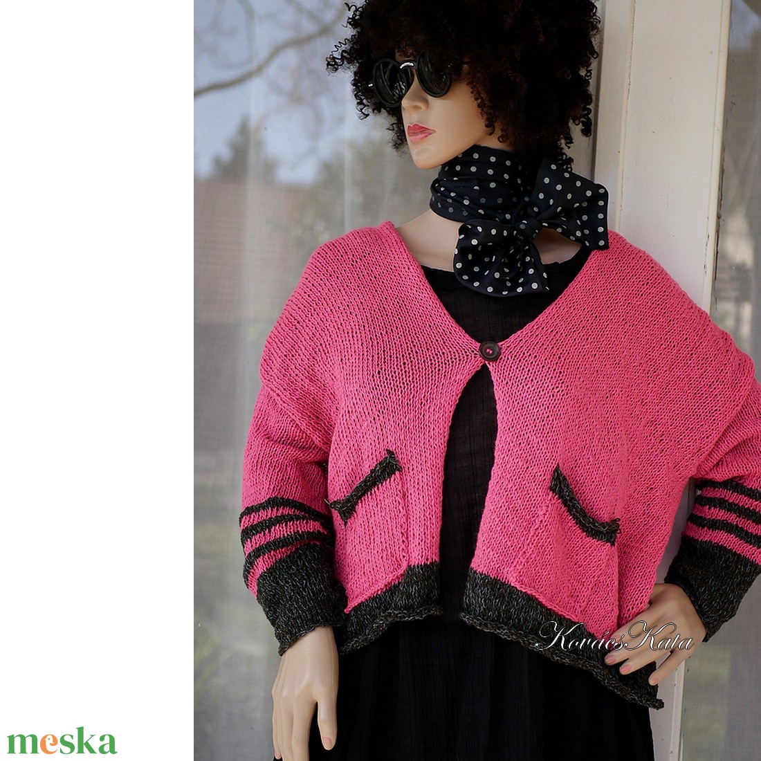 DORKA / pink - bohém tavaszi-nyári kézzel kötött oversize kardigán - ruha & divat - női ruha - pulóver - Meska.hu DORKA / pink - bohém tavaszi-nyári kézzel kötött oversize kardigán - ruha & divat - női ruha - pulóver - Meska.hu