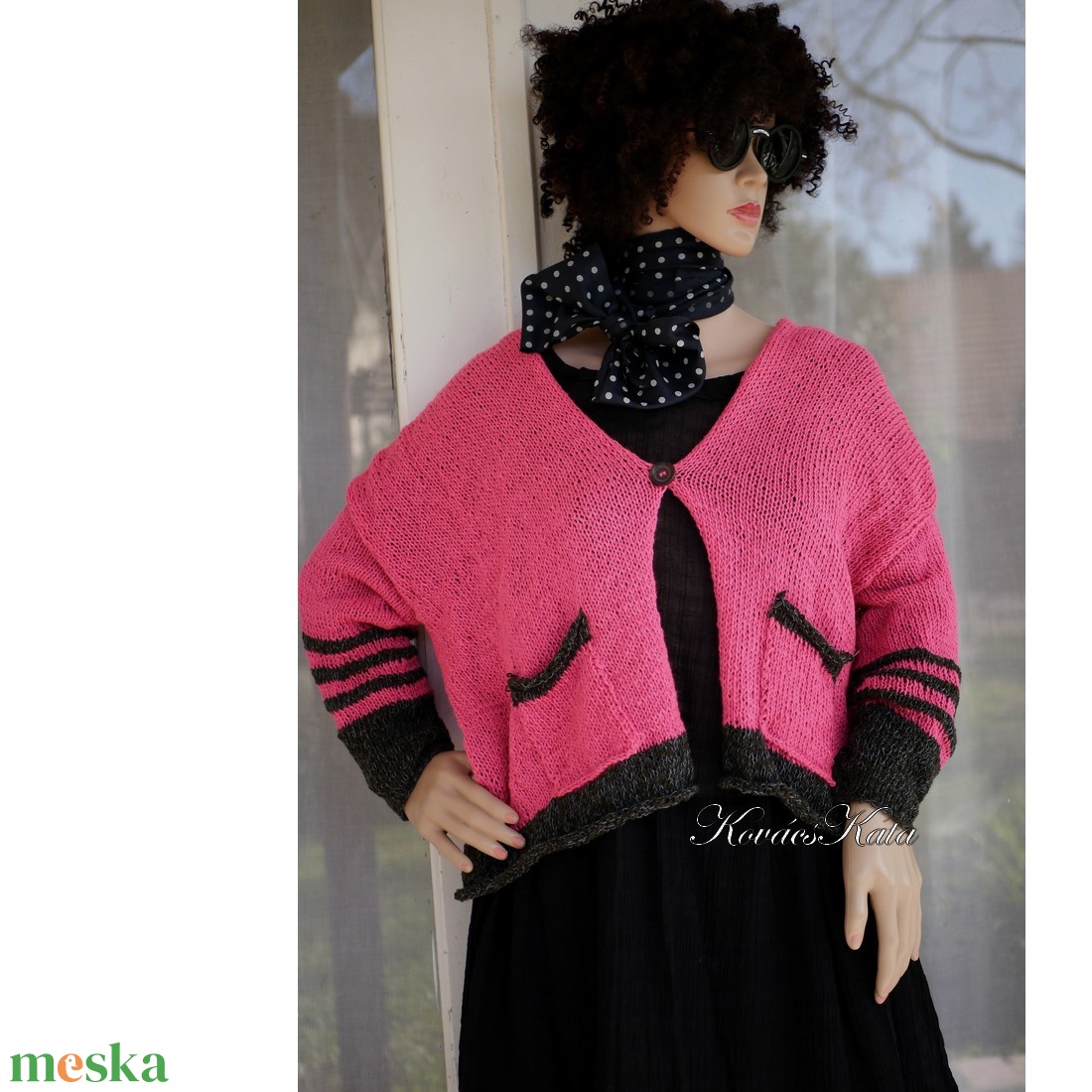 DORKA / pink - bohém tavaszi-nyári kézzel kötött oversize kardigán - ruha & divat - női ruha - pulóver - Meska.hu DORKA / pink - bohém tavaszi-nyári kézzel kötött oversize kardigán - ruha & divat - női ruha - pulóver - Meska.hu