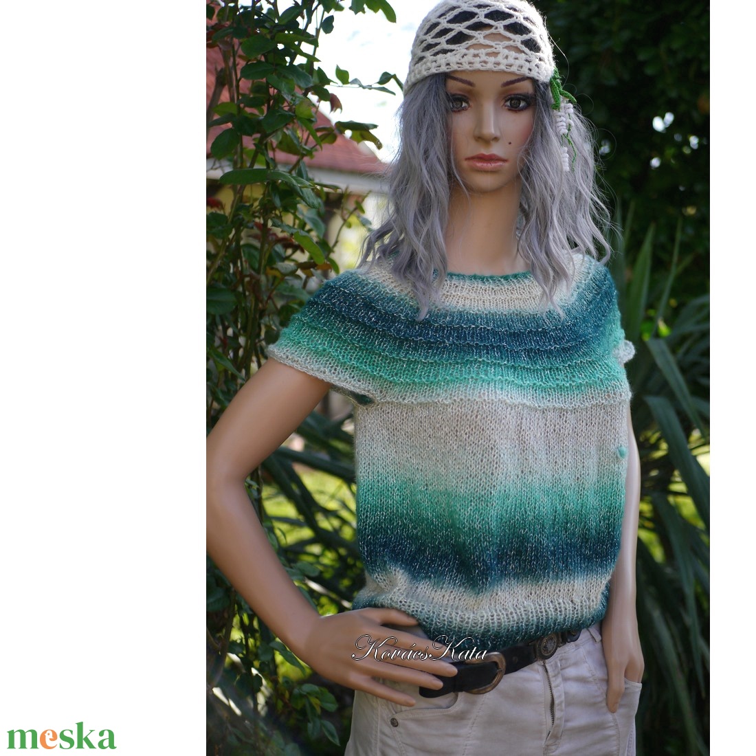 CRAZY-GLAMOUR TOP - kézzel kötött pamut pulóver - ruha & divat - női ruha - pulóver - Meska.hu CRAZY-GLAMOUR TOP - kézzel kötött pamut pulóver - ruha & divat - női ruha - pulóver - Meska.hu