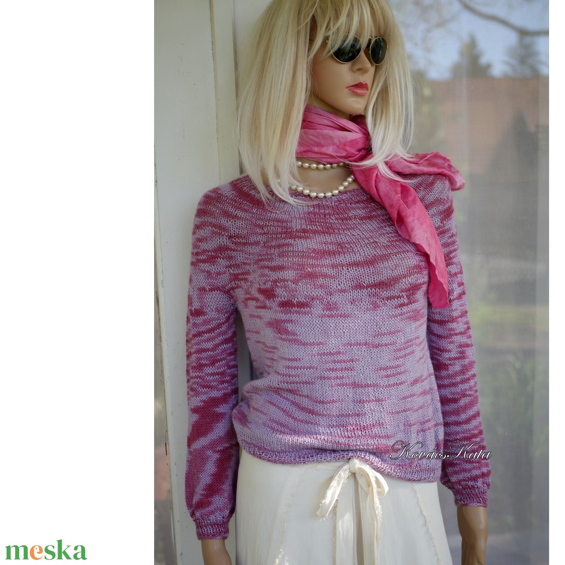 MISS ANNI / mályva - exkluzív egyedi festésű kézzel kötött babyalpaka-silk finom pulóver - ruha & divat - női ruha - pulóver - Meska.hu MISS ANNI / mályva - exkluzív egyedi festésű kézzel kötött babyalpaka-silk finom pulóver - ruha & divat - női ruha - pulóver - Meska.hu