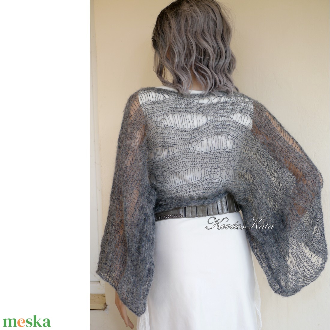 MISTYPONCSÓ-PULCSI - bohó grunge kézzel kötött mohair csipke pulóver / grafit - ruha & divat - női ruha - pulóver - Meska.hu MISTYPONCSÓ-PULCSI - bohó grunge kézzel kötött mohair csipke pulóver / grafit - ruha & divat - női ruha - pulóver - Meska.hu