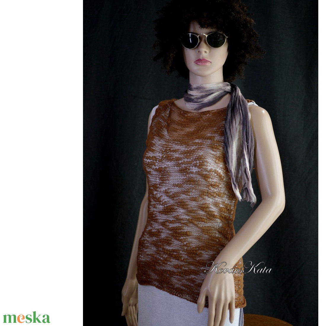 SNAKE TOP / barna - bohó szexi kézzel kötött csipke felső, necc pulóver - ruha & divat - női ruha - pulóver - Meska.hu SNAKE TOP / barna - bohó szexi kézzel kötött csipke felső, necc pulóver - ruha & divat - női ruha - pulóver - Meska.hu