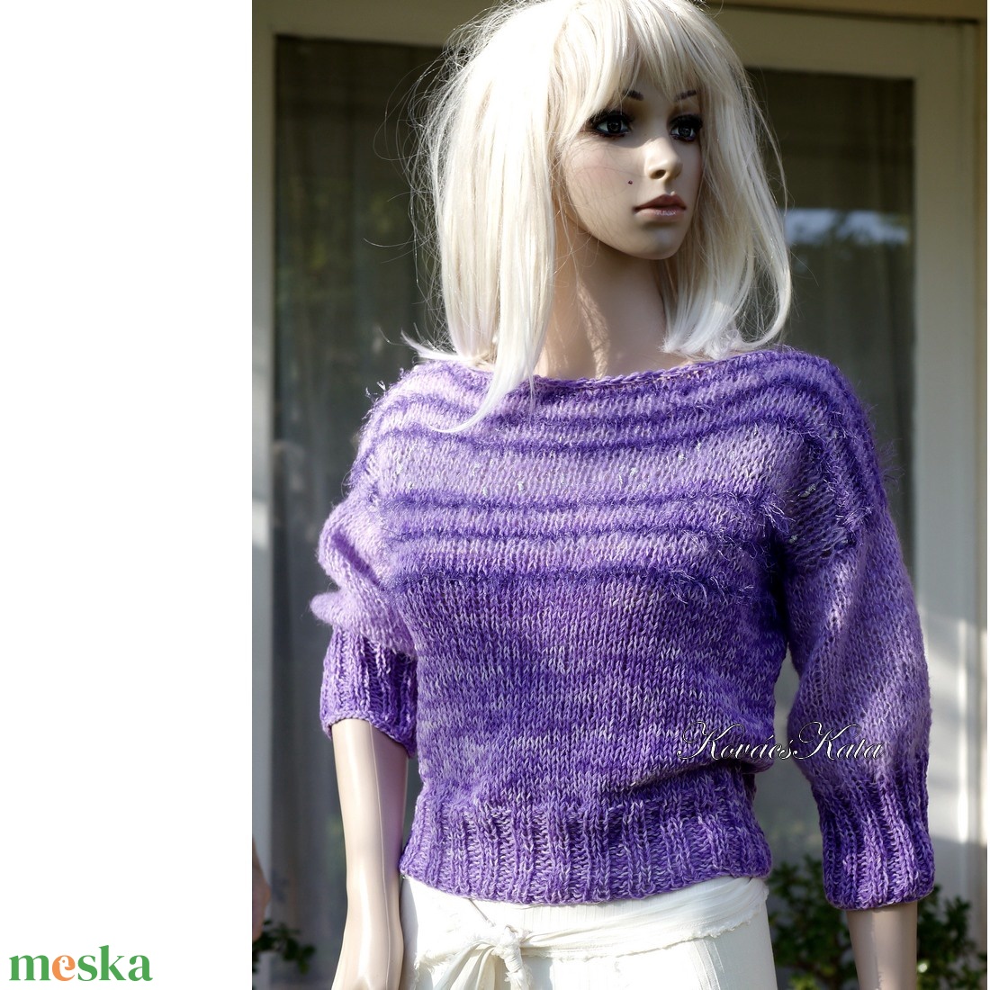 VIOLETTE / softclown - kézzel kötött, kézzel festett fonalból: kasmír + mohair pulóver / lila - ruha & divat - női ruha - pulóver - Meska.hu VIOLETTE / softclown - kézzel kötött, kézzel festett fonalból: kasmír + mohair pulóver / lila - ruha & divat - női ruha - pulóver - Meska.hu
