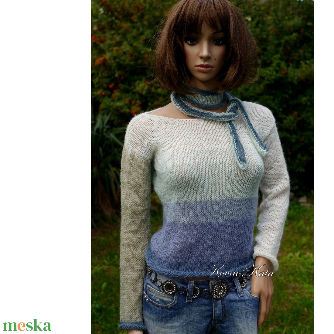 MOHAIR DREAM / tél - kézzel kötött finom mohair pulóver + sál - ruha & divat - női ruha - pulóver - Meska.hu MOHAIR DREAM / tél - kézzel kötött finom mohair pulóver + sál - ruha & divat - női ruha - pulóver - Meska.hu