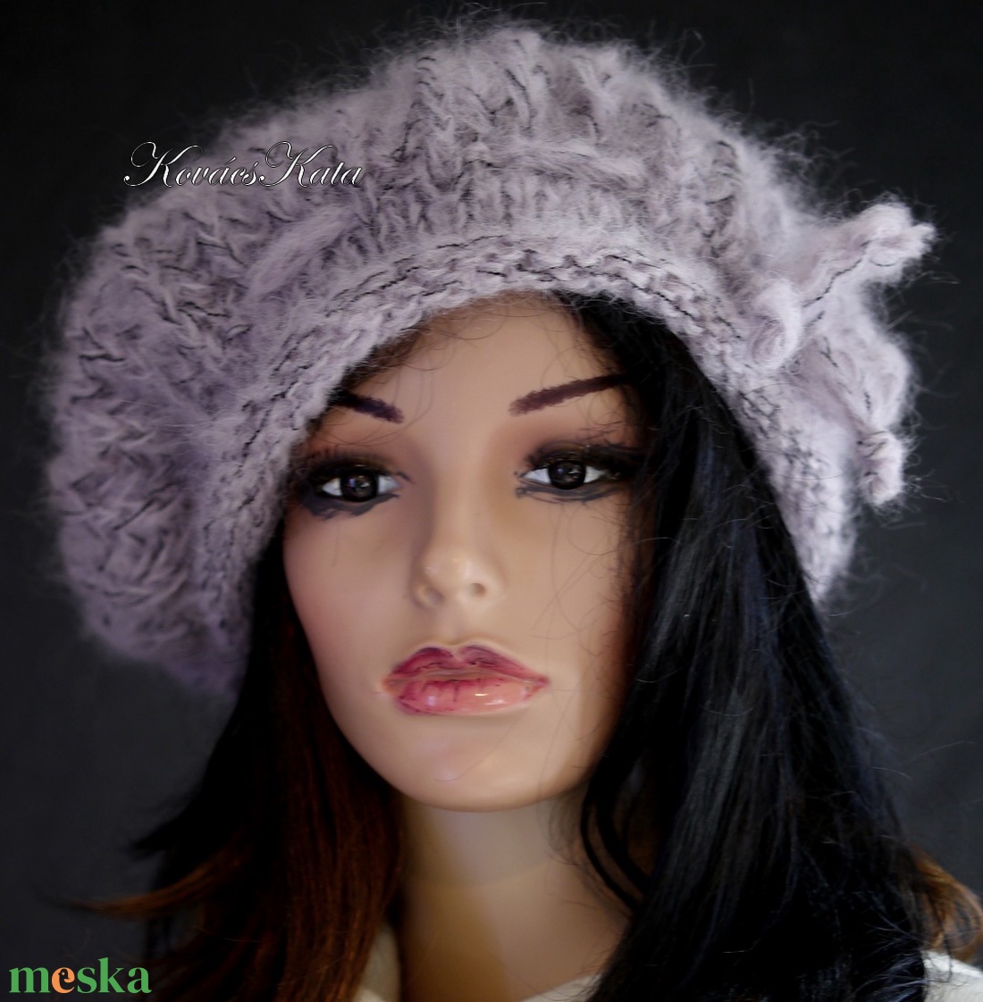 DORA / szederhab - extravagáns kézzel kötött chunky mohair gomba sapka, barett - ruha & divat - sál, sapka, kendő - sapka - Meska.hu DORA / szederhab - extravagáns kézzel kötött chunky mohair gomba sapka, barett - ruha & divat - sál, sapka, kendő - sapka - Meska.hu