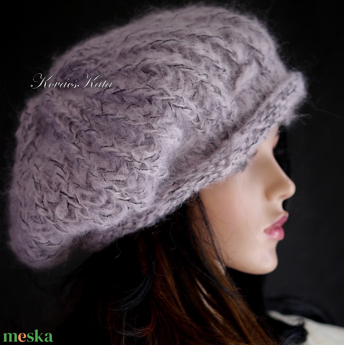 DORA / szederhab - extravagáns kézzel kötött chunky mohair gomba sapka, barett - ruha & divat - sál, sapka, kendő - sapka - Meska.hu DORA / szederhab - extravagáns kézzel kötött chunky mohair gomba sapka, barett - ruha & divat - sál, sapka, kendő - sapka - Meska.hu