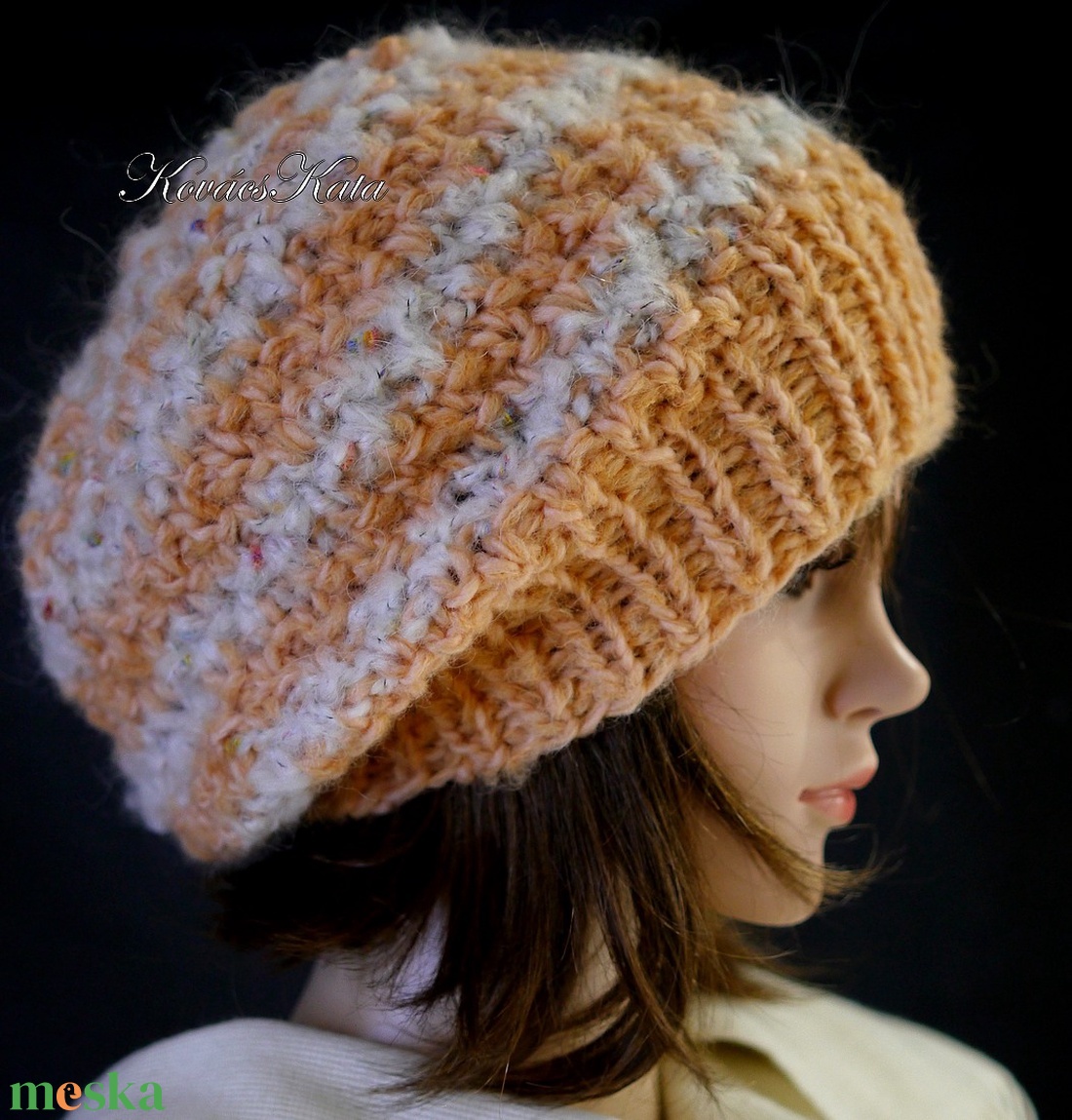 SZILVI-SAPI / barack - chunky beanie, kézzel kötött gyapjú-alpaka sapka - ruha & divat - sál, sapka, kendő - sapka - Meska.hu SZILVI-SAPI / barack - chunky beanie, kézzel kötött gyapjú-alpaka sapka - ruha & divat - sál, sapka, kendő - sapka - Meska.hu