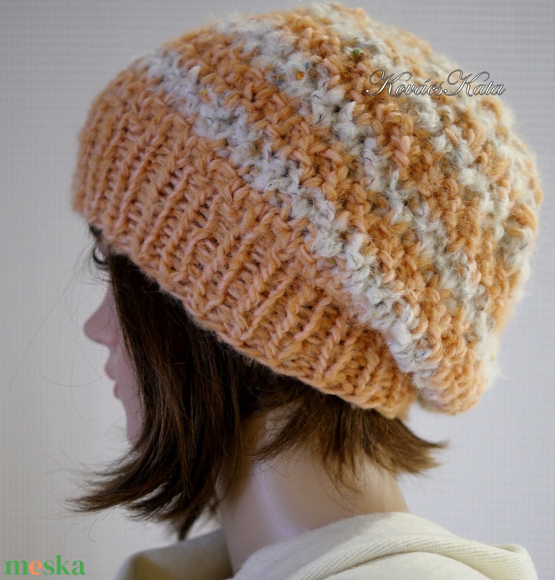 SZILVI-SAPI / barack - chunky beanie, kézzel kötött gyapjú-alpaka sapka - ruha & divat - sál, sapka, kendő - sapka - Meska.hu SZILVI-SAPI / barack - chunky beanie, kézzel kötött gyapjú-alpaka sapka - ruha & divat - sál, sapka, kendő - sapka - Meska.hu
