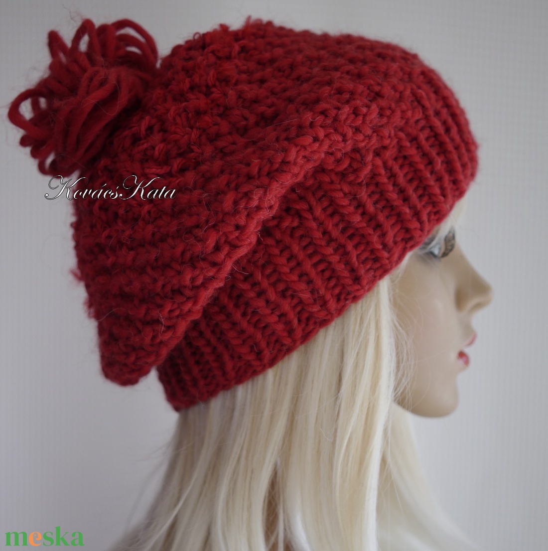 SZILVI-SAPI / bor - trendi beanie, kézzel kötött alpaka-gyapjú-akril sapka - ruha & divat - sál, sapka, kendő - sapka - Meska.hu SZILVI-SAPI / bor - trendi beanie, kézzel kötött alpaka-gyapjú-akril sapka - ruha & divat - sál, sapka, kendő - sapka - Meska.hu