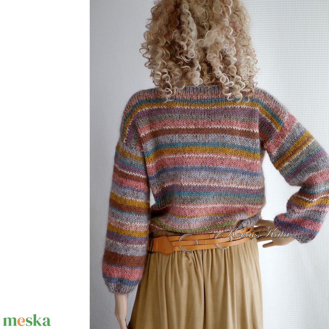 KALEIDOSZKÓP / lux - exkluzív kézzel kötött angora kidmohair pulóver - ruha & divat - női ruha - pulóver - Meska.hu