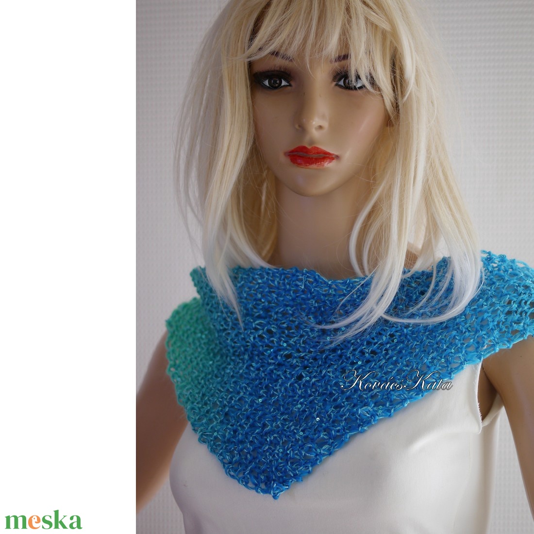 ROXY / laguna - kézzel kötött flitteres design sálkendő - ruha & divat - sál, sapka, kendő - sál - Meska.hu ROXY / laguna - kézzel kötött flitteres design sálkendő - ruha & divat - sál, sapka, kendő - sál - Meska.hu