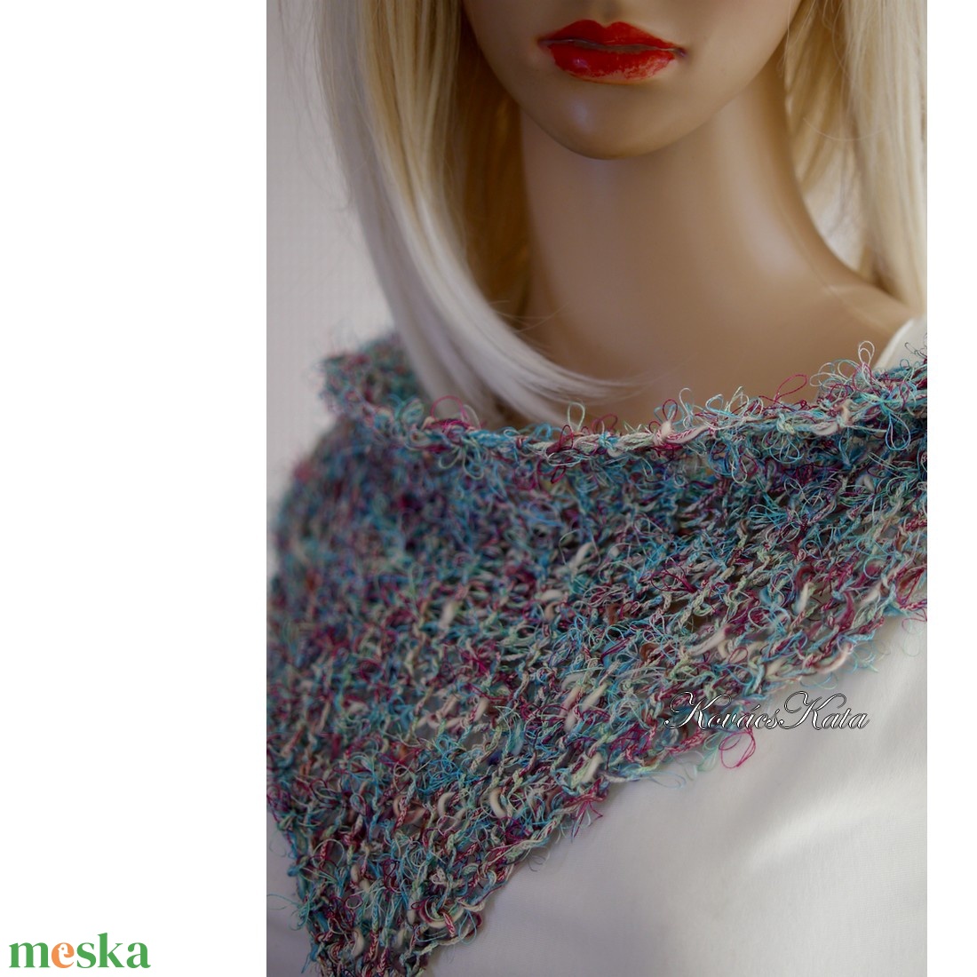 ROXY / boheme - kézzel kötött design sálkendő  - ruha & divat - sál, sapka, kendő - sál - Meska.hu