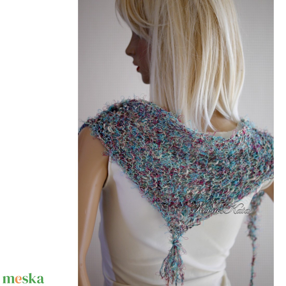 ROXY / boheme - kézzel kötött design sálkendő  - ruha & divat - sál, sapka, kendő - sál - Meska.hu