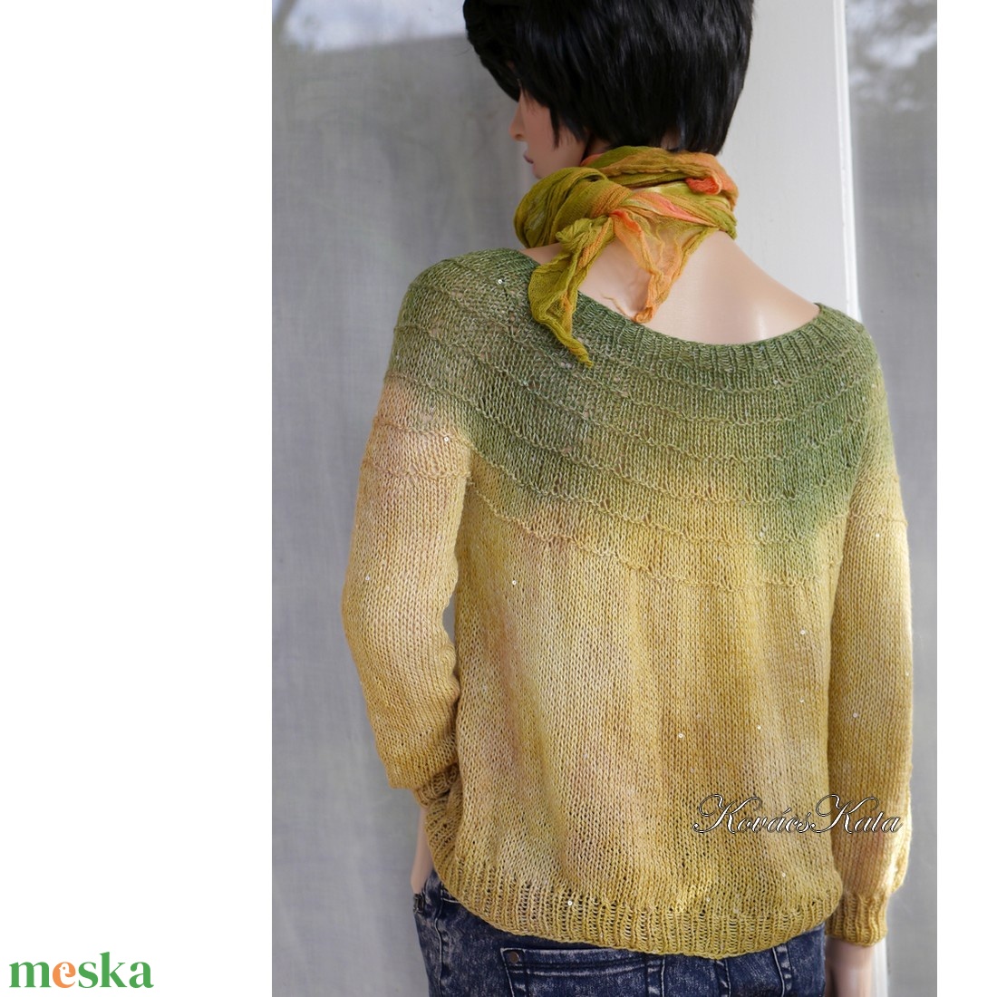 FATIME DYED - egyedi festésű kézzel kötött selyem-merinó artsy pulóver / mustár - ruha & divat - női ruha - pulóver - Meska.hu FATIME DYED - egyedi festésű kézzel kötött selyem-merinó artsy pulóver / mustár - ruha & divat - női ruha - pulóver - Meska.hu
