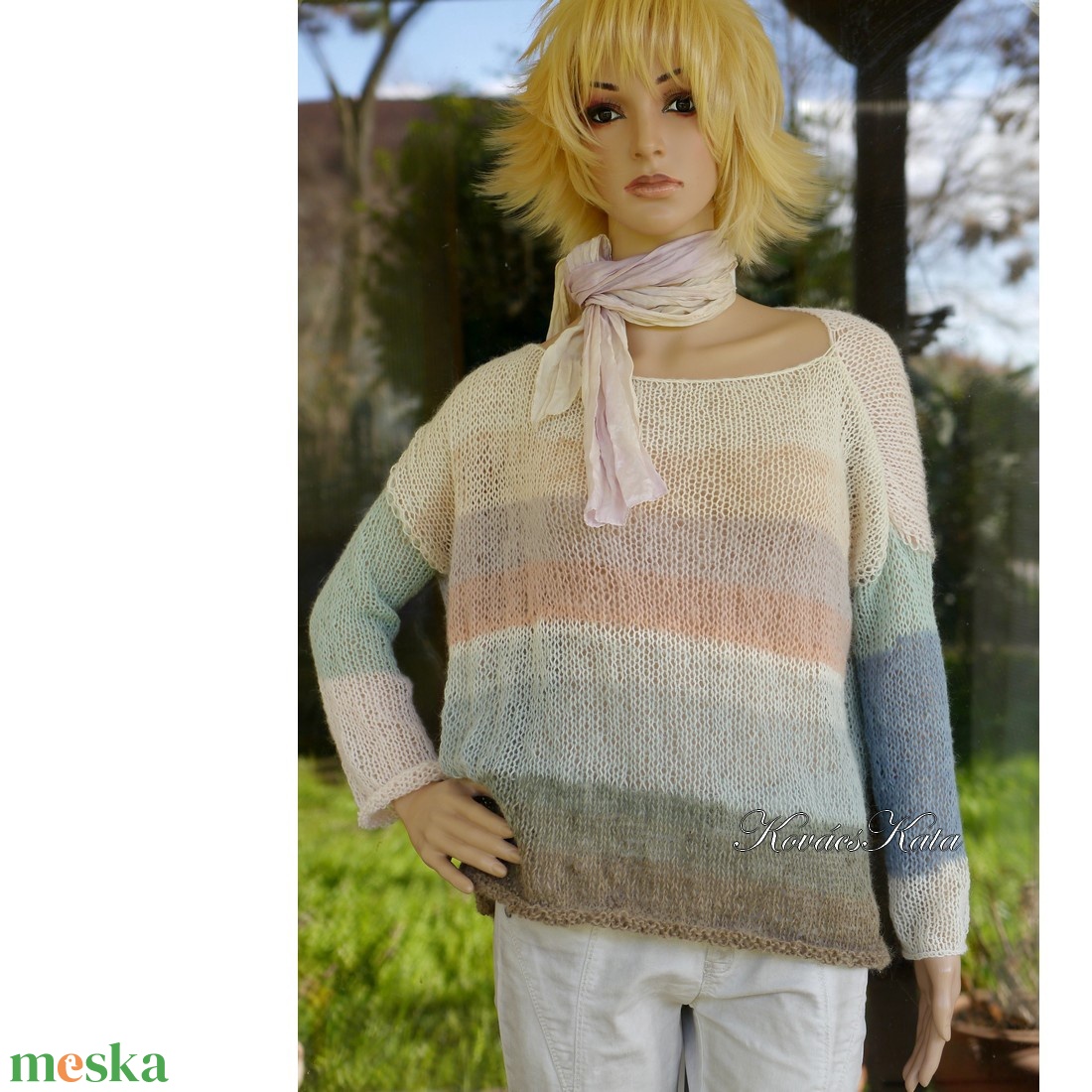 MOHAIR DREAM / fresh - kézzel kötött túlméretes finom mohair pulóver - ruha & divat - női ruha - pulóver - Meska.hu MOHAIR DREAM / fresh - kézzel kötött túlméretes finom mohair pulóver - ruha & divat - női ruha - pulóver - Meska.hu