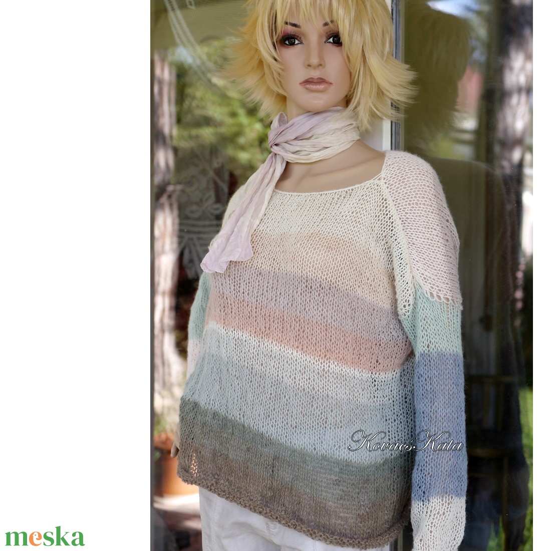 MOHAIR DREAM / fresh - kézzel kötött túlméretes finom mohair pulóver - ruha & divat - női ruha - pulóver - Meska.hu MOHAIR DREAM / fresh - kézzel kötött túlméretes finom mohair pulóver - ruha & divat - női ruha - pulóver - Meska.hu