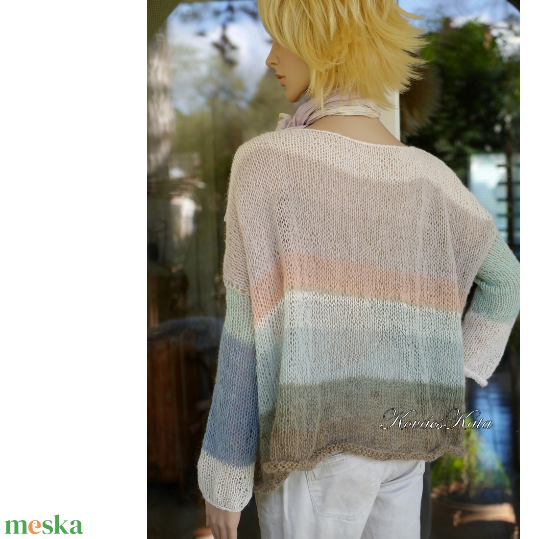 MOHAIR DREAM / fresh - kézzel kötött túlméretes finom mohair pulóver - ruha & divat - női ruha - pulóver - Meska.hu MOHAIR DREAM / fresh - kézzel kötött túlméretes finom mohair pulóver - ruha & divat - női ruha - pulóver - Meska.hu