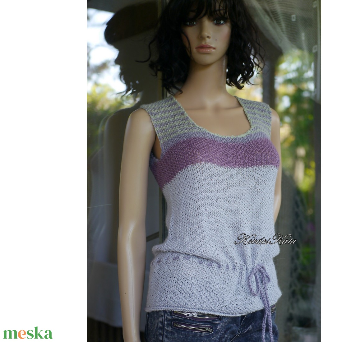 SILKY TOP - exkluzív kézzel kötött BabyAlpaca Silk ujjatlan pulóver, trikó - ruha & divat - női ruha - pulóver - Meska.hu SILKY TOP - exkluzív kézzel kötött BabyAlpaca Silk ujjatlan pulóver, trikó - ruha & divat - női ruha - pulóver - Meska.hu