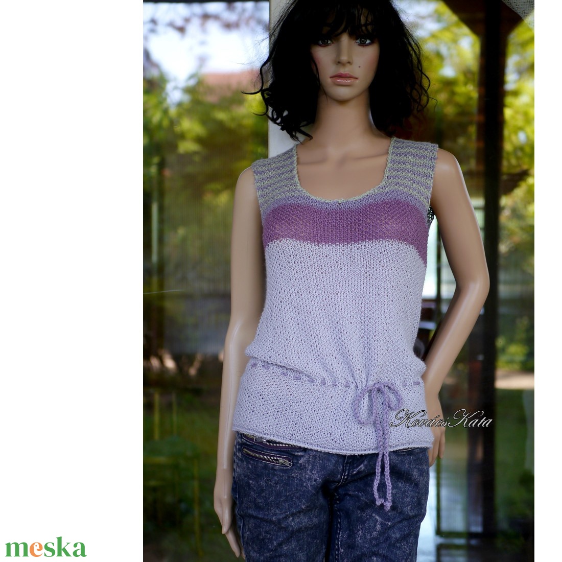 SILKY TOP - exkluzív kézzel kötött BabyAlpaca Silk ujjatlan pulóver, trikó - ruha & divat - női ruha - pulóver - Meska.hu SILKY TOP - exkluzív kézzel kötött BabyAlpaca Silk ujjatlan pulóver, trikó - ruha & divat - női ruha - pulóver - Meska.hu