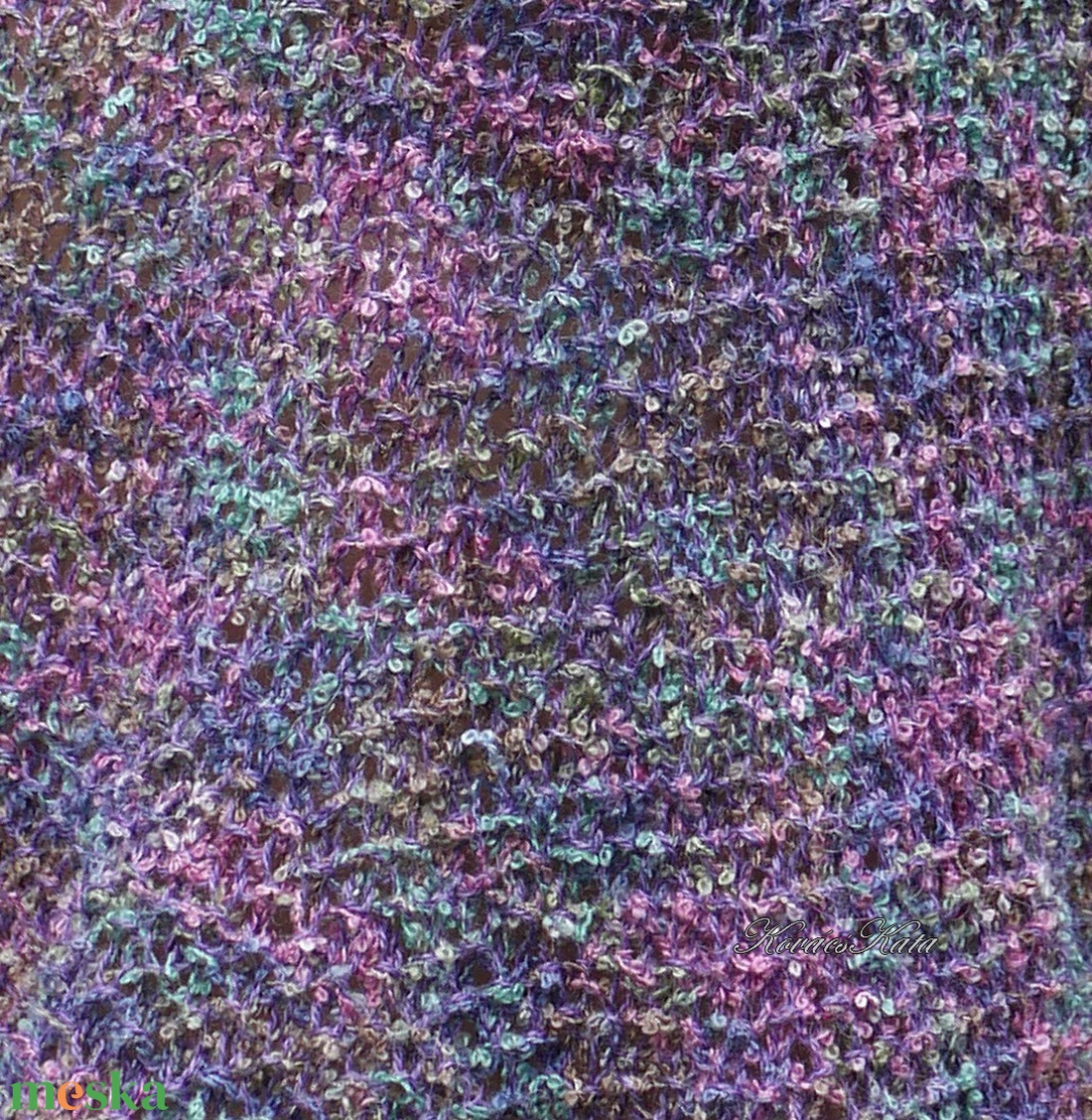 V-TOP / multicolor - kézzel kötött alpaka selyem flowing finom pulóver  - ruha & divat - női ruha - pulóver - Meska.hu