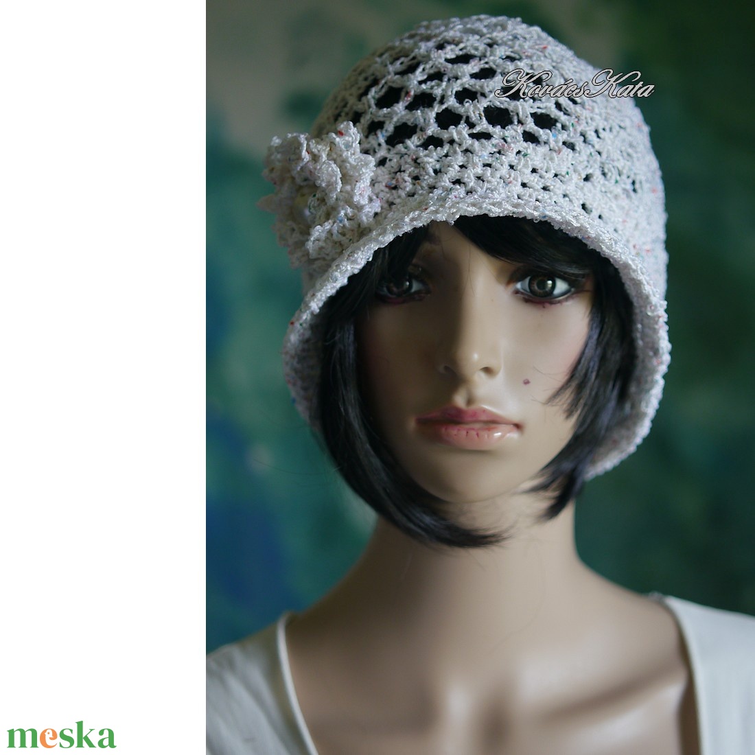 HÁLÓS FLAPPER - exkluzív horgolt nyári kalap / fehér - ruha & divat - sál, sapka, kendő - kalap - Meska.hu HÁLÓS FLAPPER - exkluzív horgolt nyári kalap / fehér - ruha & divat - sál, sapka, kendő - kalap - Meska.hu